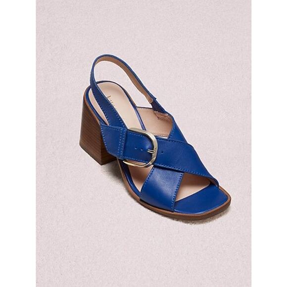 Kate spade new york DEFACED Raleigh Chunky-Heeled Slingback Sandals - Picture 1 of 9